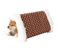 46x25x30cm Winter Plush Pet Bed, Folding Kitten Bed, Pet Cave Bed, Semi Enclosed Pet Bed, Warm Cat Bed, Washable Pet Cushion, Plush Pet Nest, Folding Cat Bed, Dog Bed for Small Pets