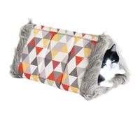 46x25x30cm Winter Plush Pet Bed, Folding Kitten Bed, Pet Cave Bed, Semi Enclosed Pet Bed, Warm Cat Bed, Washable Pet Cushion, Plush Pet Nest, Folding Cat Bed, Dog Bed for Small Pets