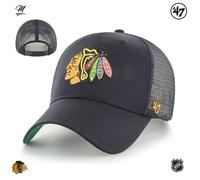 '47 Brand Chicago Blackhawks Adjustable Cap MVP Branson NHL Black - One-Size