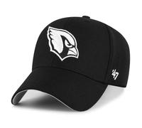 '47 NFL Arizona Cardinals MVP Casquette de baseball unisexe, fermeture Velcro réglable, taille unique, logo de l'équipe, couleur noire, Noir , taille unique