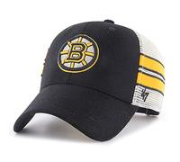 47 Brand Adjustable Trucker Cap - Striped Boston Bruins