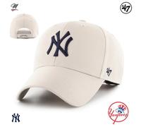 47 Brand – Casquette Relaxed Fit New York Yankees MLB Bone Beige Taille Unique