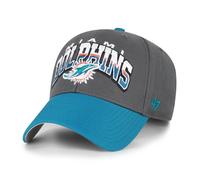 47 Brand Casquette NFL Split Block MVP Miami Dolphins Gris Charcoal