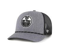 47 Brand Casquette Trucker Edmonton Oilers Carbone Rope Charbon Logo