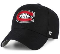 47 Brand Montreal Canadiens Noir MVP Strapback Curved Visor Cap NHL FORTY SEVEN