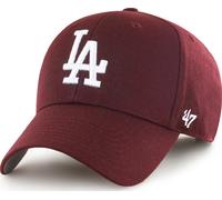 47 Brand MVP Los Angeles Dodgers Foncé Bordeaux strapback Curved Visière Cap