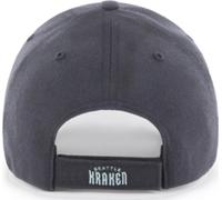 47 Brand MVP Velcroback Seattle Kraken Noir Curved Visor Cap NHL