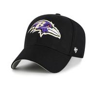 '47 NFL Baltimore Ravens MVP Casquette de baseball unisexe avec fermeture Velcro réglable Taille unique Logo de l'équipe Couleur Noir, Noir , taille unique