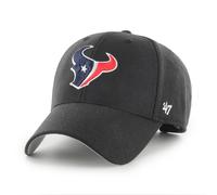 '47 NFL Houston Texans MVP Casquette de baseball unisexe avec fermeture Velcro réglable Taille unique Logo de l'équipe Noir, Noir , taille unique