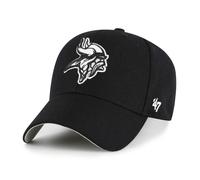 '47 NFL Minnesota Vikings MVP Casquette de baseball unisexe avec fermeture Velcro réglable Taille unique Logo de l'équipe Couleur Noir, Noir , taille unique