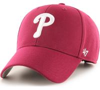 47 Brand Philadelphia Phillies Cardinal MVP Cap Curved Avec Visière Velcroback