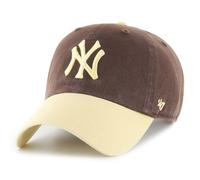47 Brand Casquette MLB New York Yankees Clean Up bicolore marron sans loop label Taille unique Homme