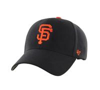 47 - Casquette de baseball "MLB" pour hommes/femmes unie BS3687 (Taille unique) (Noir/Orange)