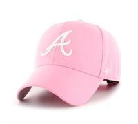 47 Casquette de baseball MLB rose avec logo primaire MVP à structure réglable, taille unique pour adulte, Atlanta Braves, taille unique