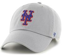 47 Casquette de baseball réglable MLB gris Team Color Primary Logo Clean Up, adulte taille unique, New York Mets, taille unique