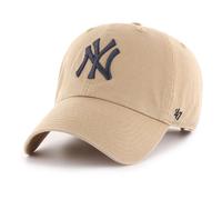 47 Brand Casquette New York Yankees Clean Up – Relaxed Fit, Réglable, Beige