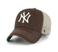 47 Brand Casquette Trucker MLB New York Yankees Trawler Clean Up marron universelle