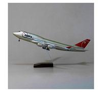 47 cm 747 B747 modèle pour NWA Northwest Airlines Roue lumière résine Avion Jouet à Collectionner(B)
