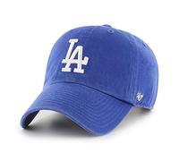 47 Los Angeles Dodgers MLB Clean Up Casquette de baseball unisexe réglable, logo blanc, bleu roi, bleu marine, Taille unique