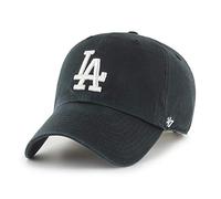 47 Los Angeles Dodgers MLB Clean Up Casquette de baseball unisexe réglable, logo blanc, noir, Noir , Taille unique