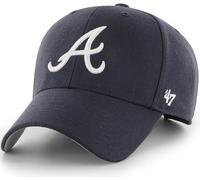 47 Marque MLB Team Color Primary Logo MVP Structure réglable Casquette de baseball, Adulte Taille unique, Atlanta Braves, taille unique