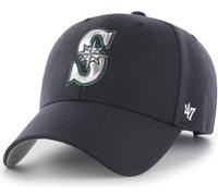 47 Marque MLB Team Color Primary Logo MVP Structure réglable Casquette de baseball, Adulte Taille unique, Seattle Mariners, taille unique