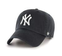 47 MLB New York Yankees Clean Up - Casquette de Baseball Unisexe, avec Sangle et Boucle réglables, Logo Blanc, Couleur Noire