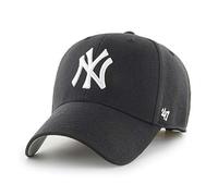 47 MLB New York Yankees MVP Casquette de baseball unisexe avec sangle réglable : blanc NY Logo : couleur noire, Noir , taille unique