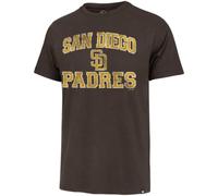 47 MLB T-shirt manches courtes pour hommes Union Arch Franklin Team Color Primary Logo Word Mark - San Diego Padres Marron Moyen