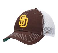47 MLB Trawler Primary Logo Team Color Mesh Trucker Clean Up Chapeau rglable Adulte Taille Unique San Diego Padres Marron