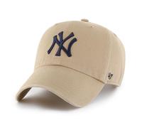 47 Brand Casquette New York Yankees Clean Up – Relaxed Fit, Réglable, Beige