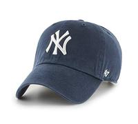 47 New York Yankees MLB Clean Up Casquette de baseball unisexe réglable avec logo blanc Bleu marine, bleu marine, Taille unique