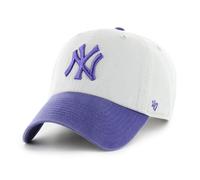 '47 New York Yankees MLB Clean Up Two Tone Gris Violet Casquette Baseball Réglable