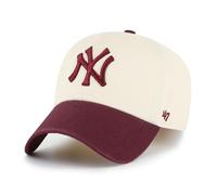 47 New York Yankees MLB Two Tone Clean Up Casquette Beige Bordeaux