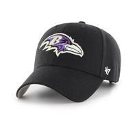 '47 NFL Baltimore Ravens MVP Casquette de baseball unisexe avec fermeture Velcro réglable Taille unique Logo de l'équipe Couleur Noir, Noir , taille unique