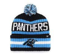 '47 NFL Carolina Panthers Bering Bobble Winter Hat Unisex Team Logo, Couleur Noir, Noir , taille unique