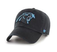 '47 NFL Carolina Panthers Clean Up Casquette de baseball unisexe Fermeture à sangle réglable Taille unique Logo de l'équipe Couleur Noir, Noir , taille unique
