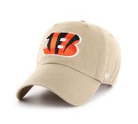 '47 NFL Cincinnati Bengals Clean Up Casquette de baseball unisexe Fermeture à sangle réglable Taille unique Logo de l'équipe Couleur Kaki, kaki, taille unique