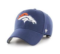 '47 NFL Denver Broncos MVP Casquette de baseball unisexe avec fermeture Velcro réglable Taille unique Logo de l'équipe Couleur Bleu marine clair, bleu clair, taille unique
