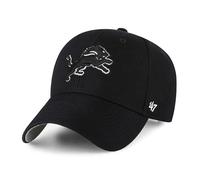 '47 NFL Detroit Lions MVP Casquette de baseball unisexe, fermeture Velcro réglable, taille unique, logo de l'équipe, couleur noire, Noir , taille unique