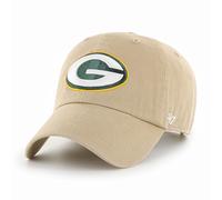 '47 NFL Green Bay Packers Clean Up Casquette de baseball unisexe, fermeture à sangle réglable, taille unique, logo de l'équipe, couleur kaki, kaki, taille unique
