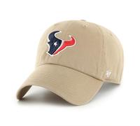 '47 NFL Houston Texans Clean Up Casquette de baseball unisexe Fermeture à sangle réglable Taille unique Logo de l'équipe Couleur Kaki, kaki, taille unique