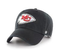 '47 NFL Kansas City Chiefs Clean Up Casquette de baseball unisexe Fermeture à sangle réglable Taille unique Logo de l'équipe Couleur Noir, Noir , taille unique