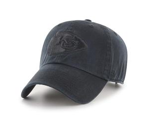 '47 NFL Kansas City Chiefs Clean Up Casquette de baseball unisexe Fermeture à sangle réglable Taille unique Logo de l'équipe Couleur Noir, Noir , taille unique
