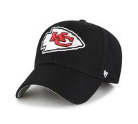 '47 NFL Kansas City Chiefs MVP Casquette de baseball unisexe avec fermeture Velcro réglable Taille unique Logo de l'équipe Couleur Noir, Noir , taille unique