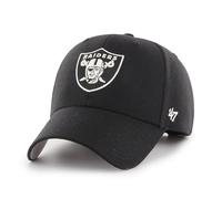 '47 NFL Las Vegas Raiders MVP Casquette de Baseball Unisexe Fermeture Velcro Réglable Taille Unique Logo Team Couleur Noir, Noir , taille unique