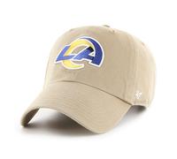 '47 NFL Los Angeles Rams Clean Up Casquette de baseball unisexe Fermeture à sangle réglable Taille unique Logo de l'équipe Couleur Kaki, kaki, taille unique
