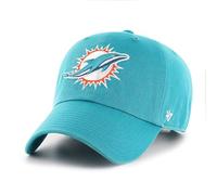 '47 NFL Miami Dolphins Clean Up Casquette de Baseball Unisexe Fermeture à Sangle Réglable Taille Unique Logo Team Couleur Neptune Turkis, Neptune, taille unique