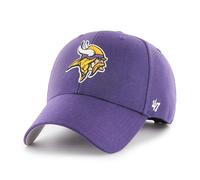 '47 NFL Minnesota Vikings MVP Casquette de baseball unisexe avec fermeture Velcro réglable, taille unique, logo de l'équipe, couleur violet, lilas, taille unique
