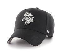 '47 NFL Minnesota Vikings MVP Casquette de baseball unisexe avec fermeture Velcro réglable Taille unique Logo de l'équipe Couleur Noir, Noir , taille unique